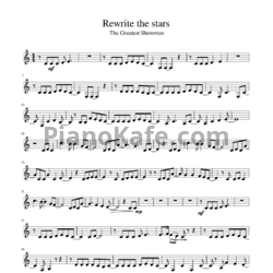 Ноты Zac Efron & Zendaya - Rewrite the stars - предпросмотр