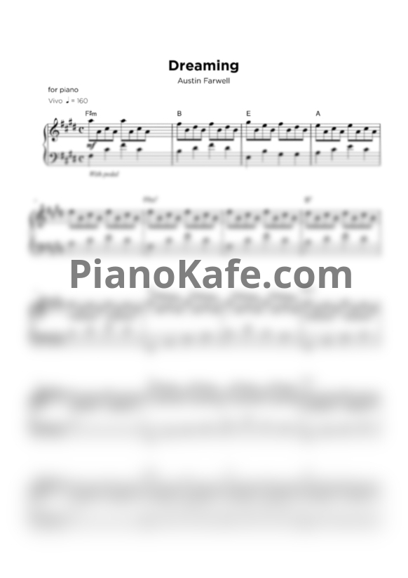 Ноты Austin Farwell - Dreaming - PianoKafe.com