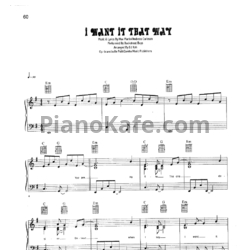 Ноты Backstreet Boys - I want it that way - предпросмотр