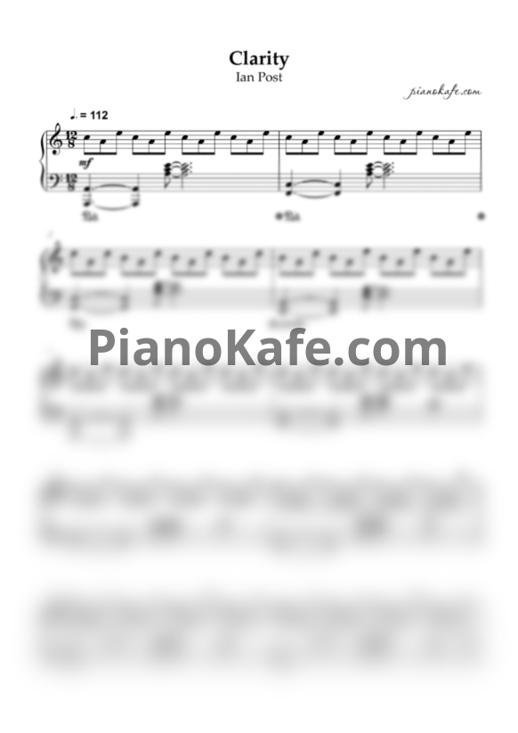 Ноты Ian Post - Clarity - PianoKafe.com