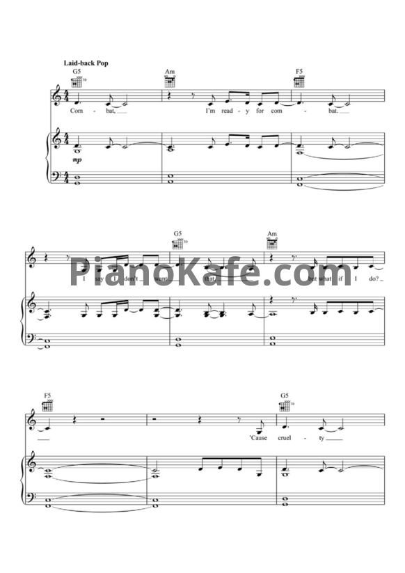 Ноты Taylor Swift - The archer - PianoKafe.com