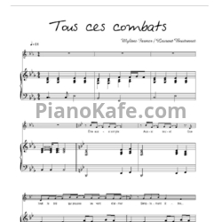 Ноты Mylene Farmer - Tous ces combats - предпросмотр