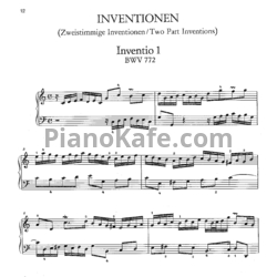 Ноты И. Бах - Двух и трёхголосные инвенции - предпросмотр