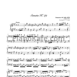 Ноты Д. Скарлатти - Соната K39 - предпросмотр