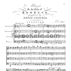 Ноты Генри Пёрселл - Музыка к спектаклю "Bonduca or the British heroine" (Z 574, партитура)