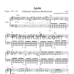 Ноты Yui - Again