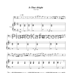 Ноты Lady Gaga - Is that alright? - предпросмотр