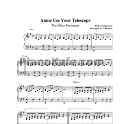 Ноты Jack's Mannequin - Annie use your telescope - предпросмотр