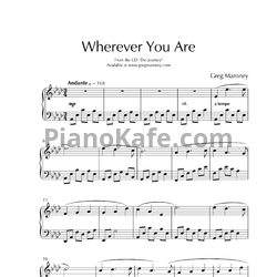 Ноты Greg Maroney - Wherever you are - предпросмотр