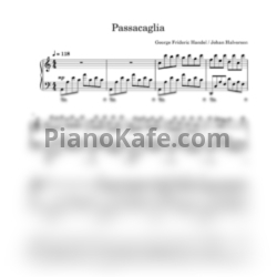 Ноты Георг Гендель - Passacaglia (Облегченное переложение) - предпросмотр
