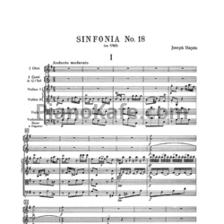Ноты Йозеф Гайдн - Симфония №18 соль мажор (Партитура) - предпросмотр