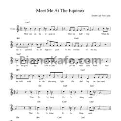 Ноты Death Cab for Cutie - Meet Me on the Equinox