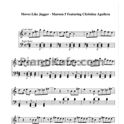 Ноты Maroon 5 feat Christina Aguilera - Moves like Jagger - предпросмотр