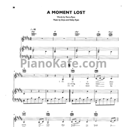 Ноты Enya - A moment lost - предпросмотр