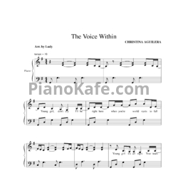 Ноты Christina Aguilera - The voice within - предпросмотр
