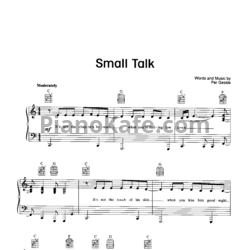 Ноты Roxette - Small talk - предпросмотр