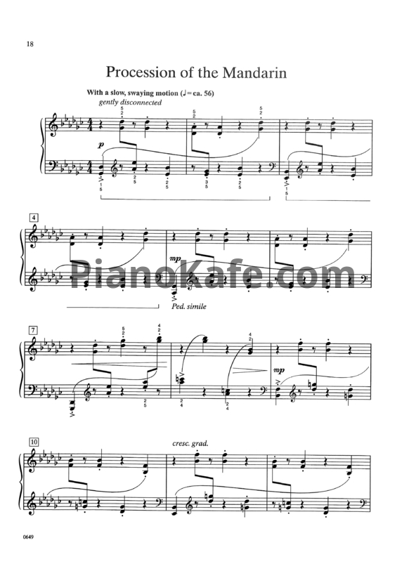 Ноты William Gillock - Procession of the Mandarin - PianoKafe.com