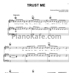 Ноты The Fray - Trust me - предпросмотр