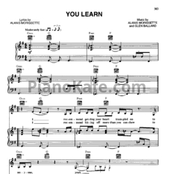 Ноты Alanis Morissette - You learn