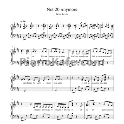 Ноты Bebe Rexha - Not 20 anymore - предпросмотр