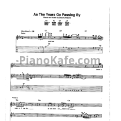 Ноты Gary Moore - As the years go passing by (Guitar tabs) - предпросмотр