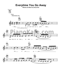 Ноты Сергей Ручкин - Каждый раз, когда ты уходишь