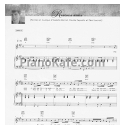 Ноты Gregory Lemarchal - Restons amies - предпросмотр