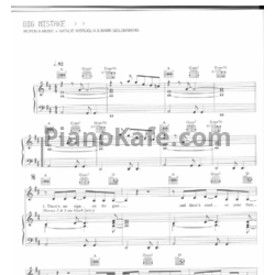 Ноты Natalie Imbruglia - Big mistake - предпросмотр