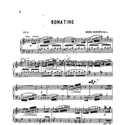 Ноты Г. Беренс - Сонатина (Op. 81, №4) - предпросмотр