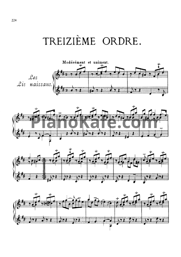 Ноты Франсуа Куперен - Treizieme ordre - PianoKafe.com