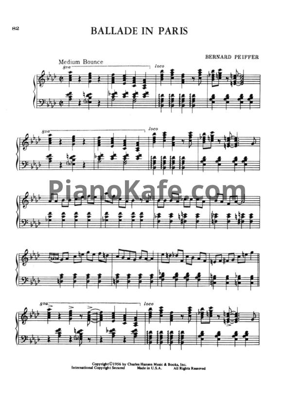 Ноты Bernard Peiffer - Ballade in Paris - PianoKafe.com