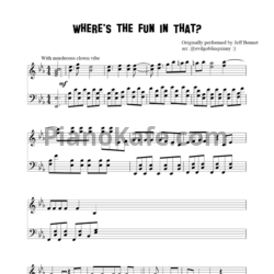 Ноты Jeff Bennet - Where's the fun in that (Piano cover)