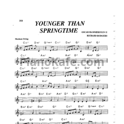 Ноты Richard Rodgers - Younger than springtime (Вокальная партия) - предпросмотр