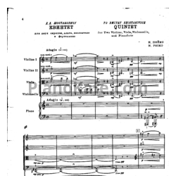 Ноты Н. Пейко - Квинтет для двух скрипок, альта, виолончели и фортепиано - предпросмотр