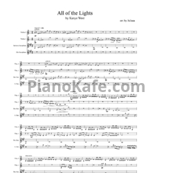 Ноты Kanye West, Rihanna feat. Kid Cudi - All of the lights (Партитура) - предпросмотр