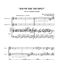 Ноты Генри Пёрселл - Ода "Sound the trumpet, beat the drum" (Z 335) - предпросмотр