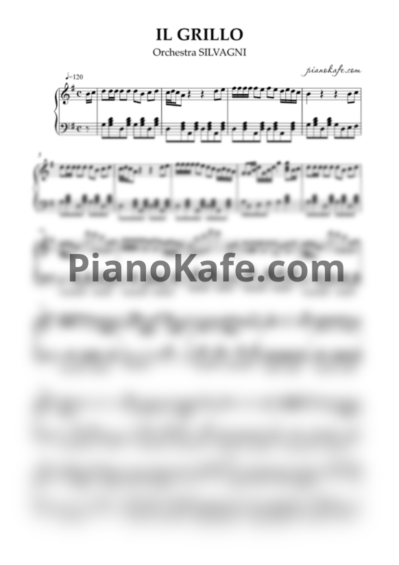 Ноты Orchestra SILVAGNI - Il Grillo - PianoKafe.com