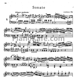 Ноты Йозеф Гайдн - Соната №8 ля бемоль мажор - предпросмотр