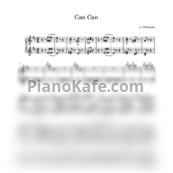 Ноты Жак Оффенбах - Can Can (Piano sheet music by Tatiana Hyusein) - предпросмотр