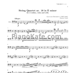 Ноты Gaetano Donizetti - String quartet E minor - предпросмотр