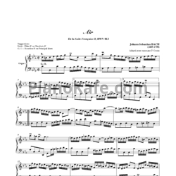 Ноты И. Бах - Air (BWV 813) - предпросмотр