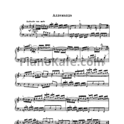 Ноты И. Бах - Сюита №4 (F-dur). Аллеманда - предпросмотр