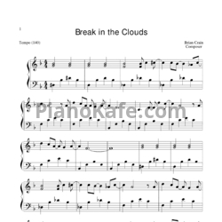 Ноты Brian Crain - Breakin the clouds - предпросмотр