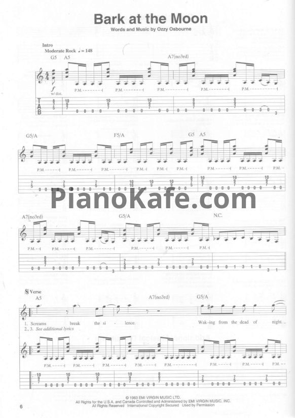 Ноты Ozzy Osbourne - Guitar play along vol.64 (Книга нот) - PianoKafe.com