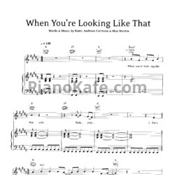 Ноты Westlife - When you are looking like that - предпросмотр