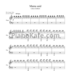 Ноты Lukas Graham - Mama said