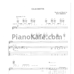Ноты Roy Orbison - Claudette