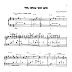 Ноты Jim Brickman - Waiting for you - предпросмотр