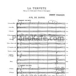 Ноты Эрнест Шоссон - Буря (Партитура, Op. 18) - предпросмотр