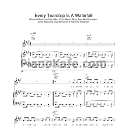 Ноты Coldplay - Every teardrop is a waterfall - предпросмотр